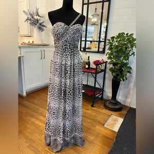 Leopard printed gown, size 12